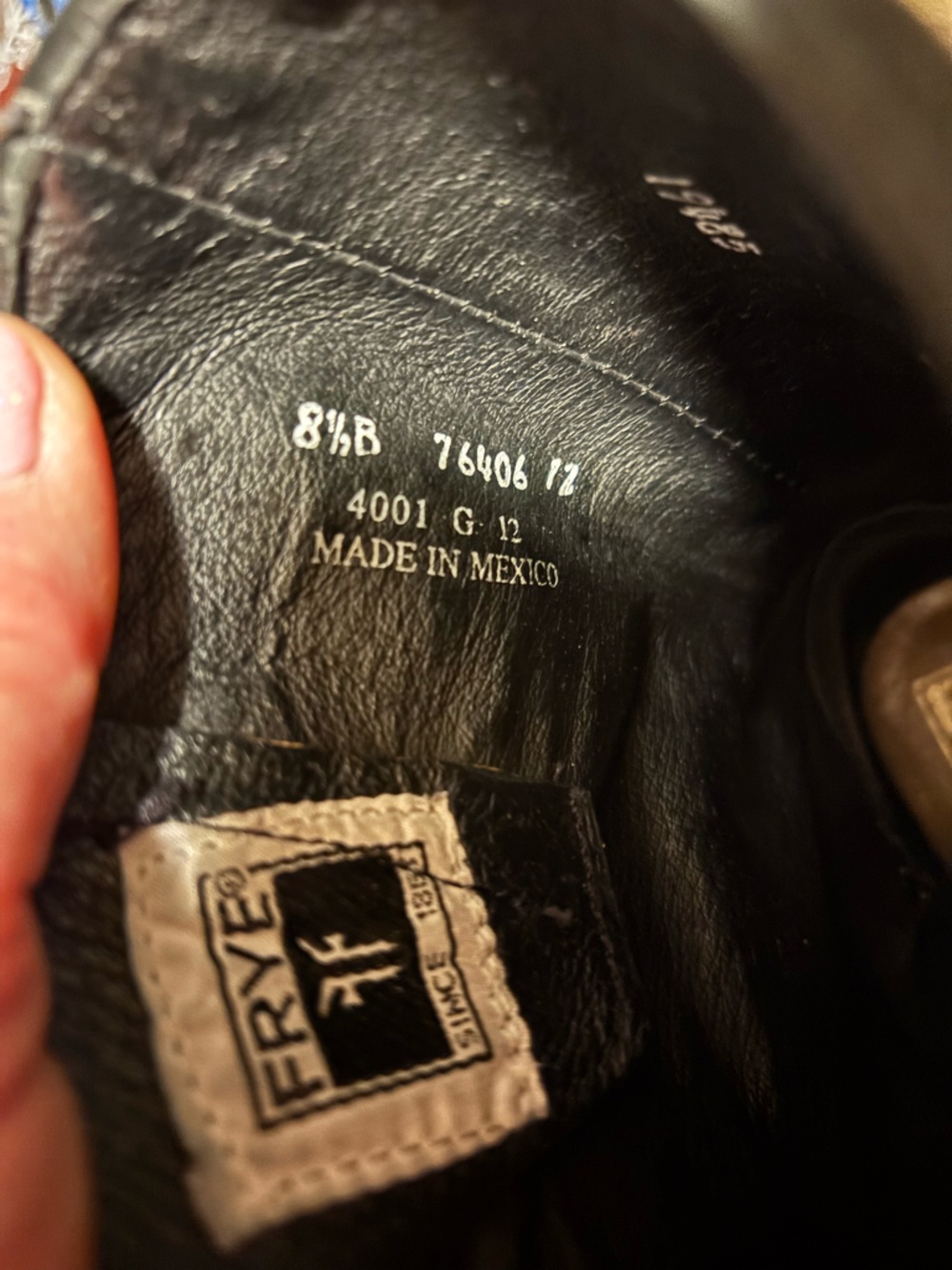 Frye Black Studded Leather Combat Boots - Picture 6 of 6